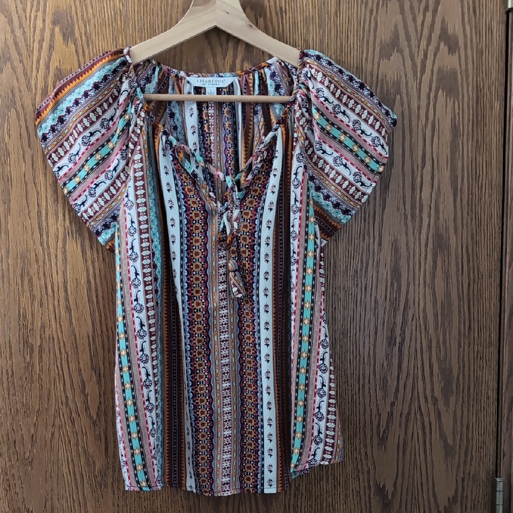 Liverpool Multicolor Striped Blouse